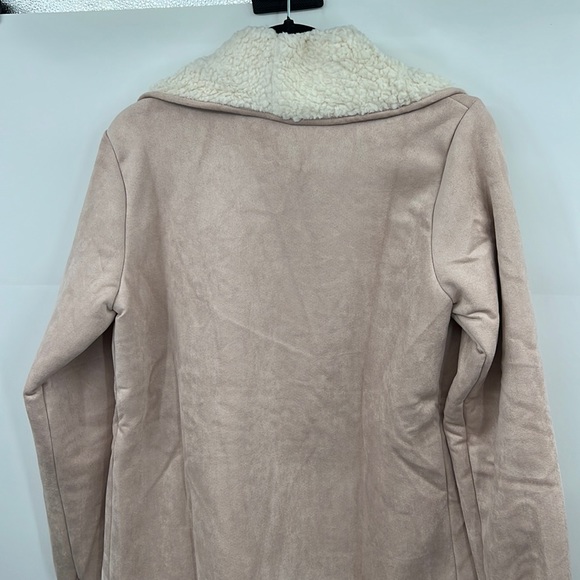 404. Sherpa Jacket Suede Outer Texture Rose Pink & Cream Restocked NWT - Picture 9 of 9